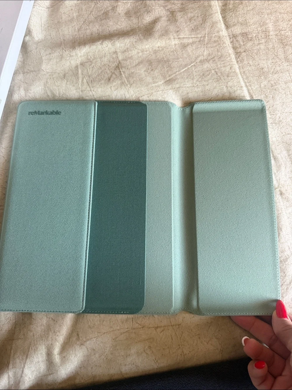 reMarkable Sleeve Folio in Mist Green - Protective Tablet Sleeve